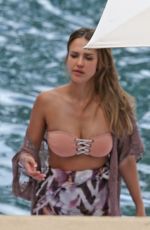 JESSICA ALBA in Bikini Top on Vacation in Hawaii 07/16/2017