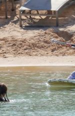 JESSICA ALBA Paddleboarding on Vacation in Honolulu 07/14/2017