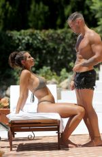 JESSICA SHEARS in Bikini and Dom Lever at a Pool in Ibiza 07/19/2017