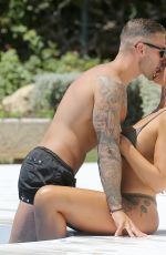 JESSICA SHEARS in Bikini and Dom Lever at a Pool in Ibiza 07/19/2017