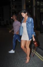 JESSICA SHEARS Leaves Tattu Restaurant and Bar in Manchester 07/06/2017