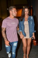 JESSICA SHEARS Leaves Tattu Restaurant and Bar in Manchester 07/06/2017