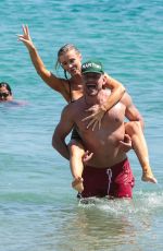 JOANNA KRUPA in Bikini on the Beach in Mykonos 07/19/2017