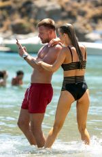 JOANNA KRUPA in Bikini on the Beach in Mykonos 07/19/2017