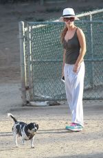 JOANNA KRUPA Out with Her Dog in Los Angeles 07/08/2017
