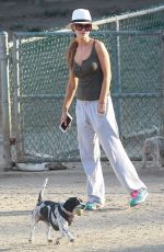 JOANNA KRUPA Out with Her Dog in Los Angeles 07/08/2017