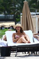 JOY CORRIGAN and KRISTYN SCHICKOVA in Bikini at a Beach in Miami 07/19/2017