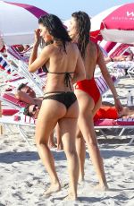 JULIA PEREIRA and DANIELA ALBUQUERQUE at a Beach in Miami 07/15/2017