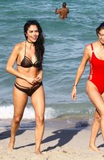JULIA PEREIRA and DANIELA ALBUQUERQUE at a Beach in Miami 07/15/2017