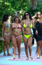 KARINA SEABROOK an Friends in Bikini on the Beach in Miami 07/08/2017