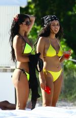 KARINA SEABROOK an Friends in Bikini on the Beach in Miami 07/08/2017