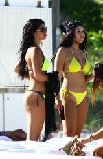 KARINA SEABROOK an Friends in Bikini on the Beach in Miami 07/08/2017