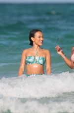 KARREUCHE TRAN and CHRISTINA MILAN in Bikinis at a Beach in Miami 07/11/2017