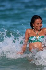KARREUCHE TRAN and CHRISTINA MILAN in Bikinis at a Beach in Miami 07/11/2017