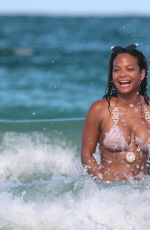 KARREUCHE TRAN and CHRISTINA MILAN in Bikinis at a Beach in Miami 07/11/2017