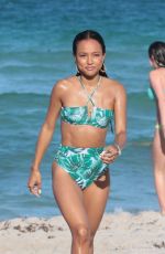 KARREUCHE TRAN and CHRISTINA MILAN in Bikinis at a Beach in Miami 07/11/2017