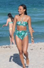 KARREUCHE TRAN and CHRISTINA MILAN in Bikinis at a Beach in Miami 07/11/2017