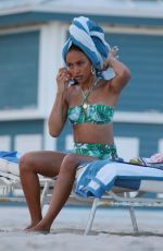 KARREUCHE TRAN and CHRISTINA MILAN in Bikinis at a Beach in Miami 07/11/2017