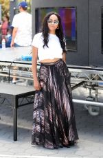 KAT GRAHAM on the Set of Extra in Universal City 07/19/2017