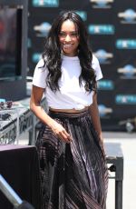 KAT GRAHAM on the Set of Extra in Universal City 07/19/2017