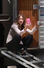 KATHARINE MCPHEE at a Break on the Set of Scorpion TV Series 07/17/2017