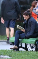 KATIE HOLMES on the Set of The Gift in Montreal 07/06/2017