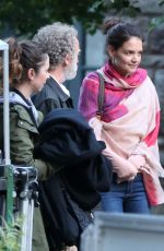 KATIE HOLMES on the Set of The Gift in Montreal 07/06/2017