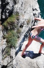 KATY PERRY in Bikini at a Beach in Amalfi 07/10/2017