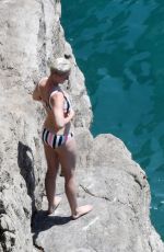 KATY PERRY in Bikini at a Beach in Amalfi 07/10/2017
