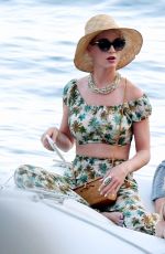 KATY PERRY Out and About in Amalfi 07/16/2017