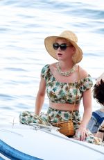 KATY PERRY Out and About in Amalfi 07/16/2017