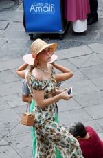 KATY PERRY Out and About in Amalfi 07/16/2017