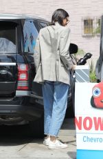 KENDALL JENNER in Jeans at a Gas Station in Beverly Hills 07/15/2017