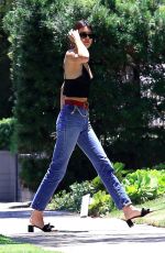 KENDALL JENNER in Tight Jeans Leaves a Friend