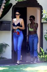 KENDALL JENNER in Tight Jeans Leaves a Friend