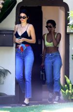 KENDALL JENNER in Tight Jeans Leaves a Friend