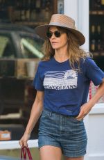 KERI RUSSELL in Denim Shorts Out Shopping in New York 07/09/2017