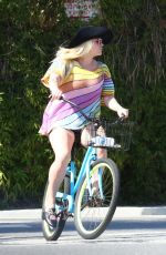 KESHA Out Riding a Bikes in Venice Beach 07/08/2017