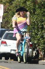 KESHA Out Riding a Bikes in Venice Beach 07/08/2017