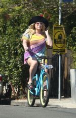 KESHA Out Riding a Bikes in Venice Beach 07/08/2017