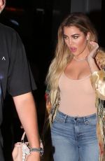 KHLOE KARDASHIAN at Boa Restaurant in Hollywood 07/14/2017