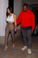 KIM KARDASHIAN and Kanye West Out in Sherman Oaks 07/07/2017