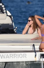 KIMBERLEY GARNER in Bikini at a Boat in St. Tropez 07/13/2017