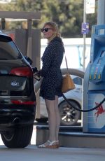 KIRSTEN DUNST on Windy Day at Gas Station in Los Angeles 07/12/2017