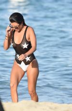 KOURTNEY KARDASHIAN in Swimsuit on the Beach in St Tropez 07/04/2017