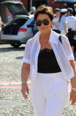 KRIS JENNER Out and About in Portofino 07/08/2017