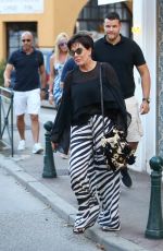 KRIS JENNER Out Shopping in Saint Tropez 07/10/2017