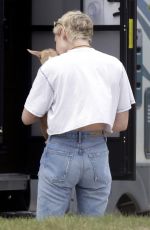 KRISTEN STEWART Out with Her Dog in Winnipeg 07/21/2017