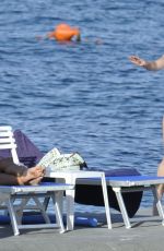 LADY VICTORIA HERVEY and HOFIT GOLAN in Bikinis on the Beach in Cannes 07/09/2017