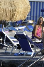 LADY VICTORIA HERVEY and HOFIT GOLAN in Bikinis on the Beach in Cannes 07/09/2017